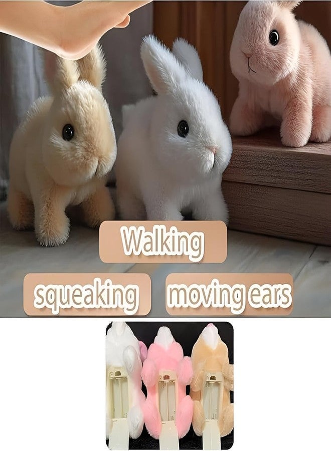 Whimsical Plush Bunny Rabbit Pet Toy Walking, Hopping, Wiggle Ears, Twitch Nose, Sounds, Soft Animated Electronic Toys for Birthday Gifts for Baby Girls, Boys, Toddlers, Kids - Image 5